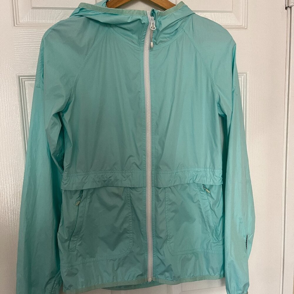 Ivivva Lululemon Girls Sz 14 Running Hood Jacket Full Zip Thumbholes Reflective